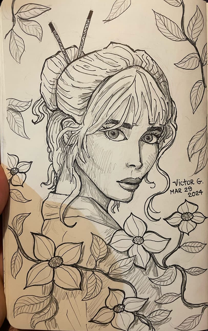 Floral Study Portrait